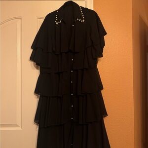 Elegant Black Layered Dress